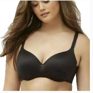 Cacique Backsmoother‎ Lightly Lined Balconette Bra Black size 44D